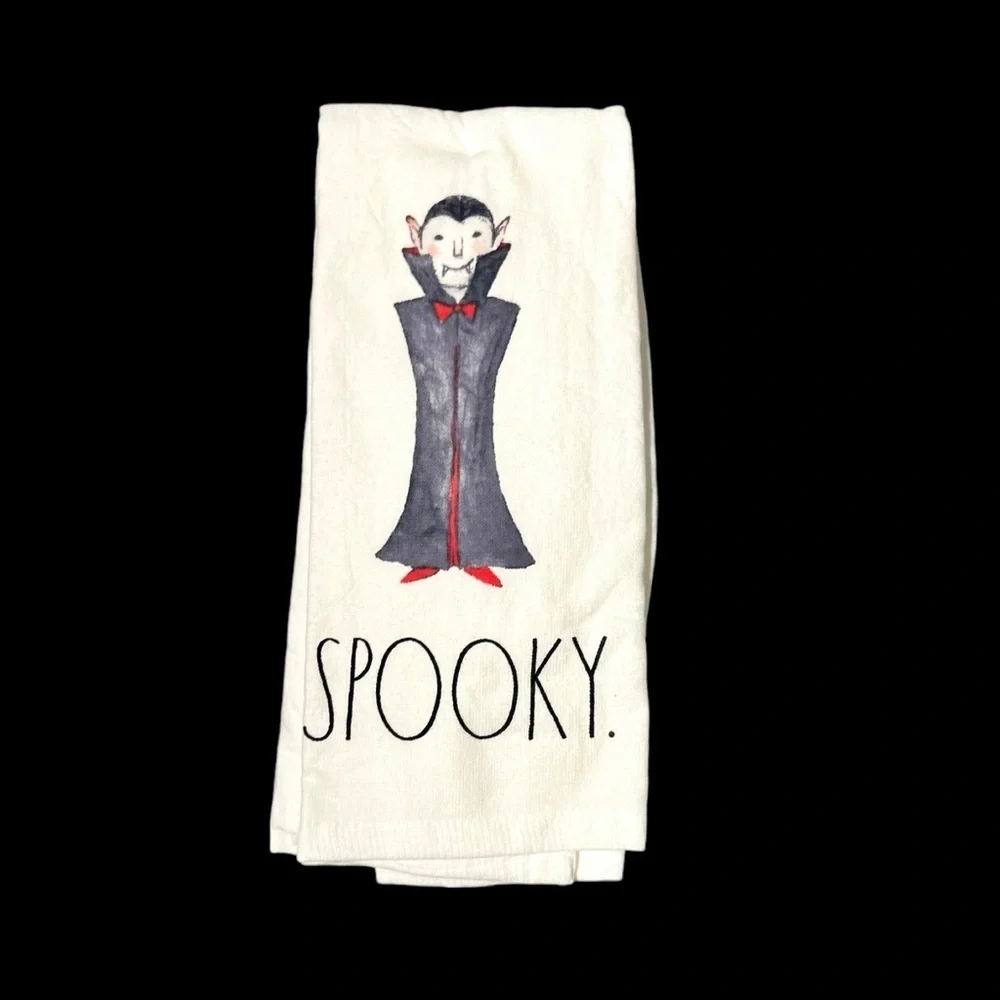 Rae Dunn Halloween Spooky Boo Kitchen Towels Set of 2 New